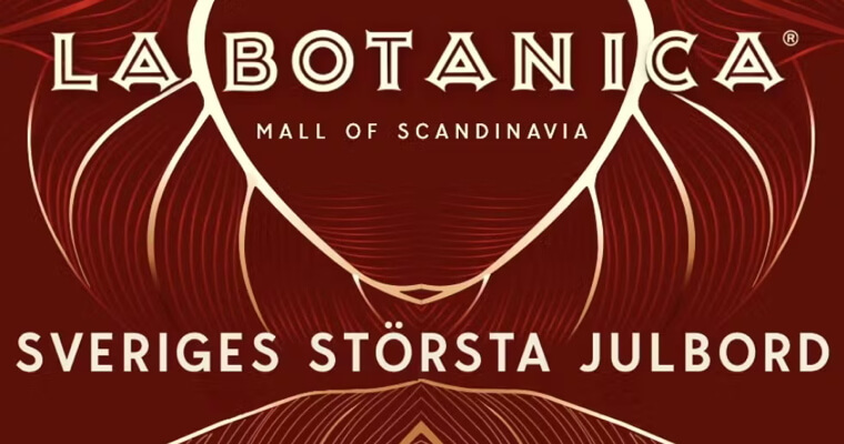 Sveriges största julbord på La Botanica i Mall of Scandinavia