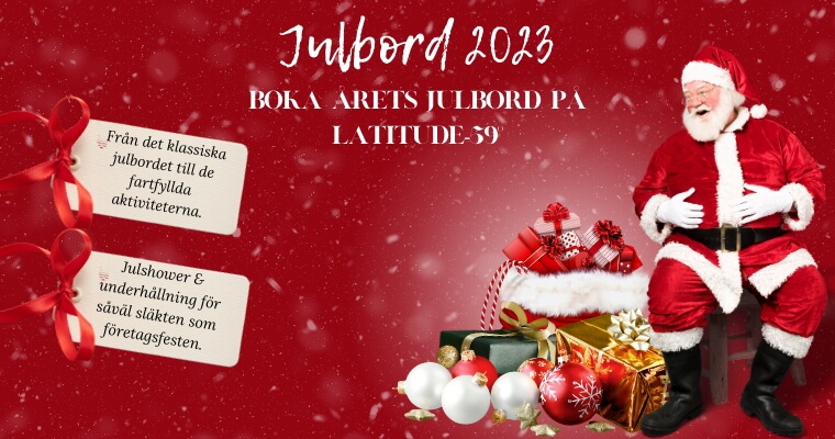 Julbord med aktiviteter på Latitude-59 i Uppsala
