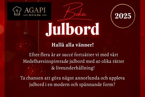 Restaurang Agapi grill och bars julbord