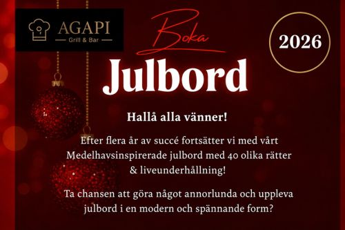 Restaurang Agapi grill och bars julbord