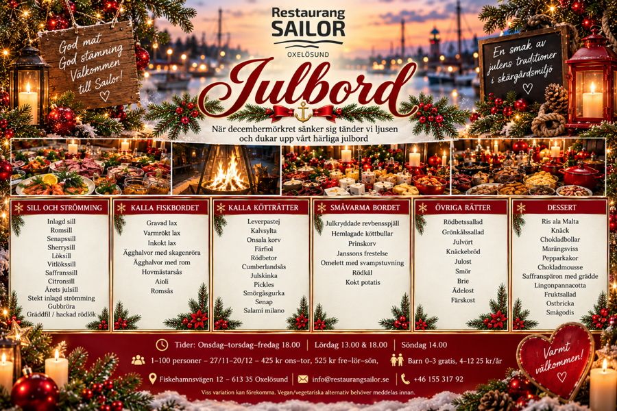 Julbord på Restaurang Sailor