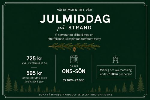 Julmiddag på Strand