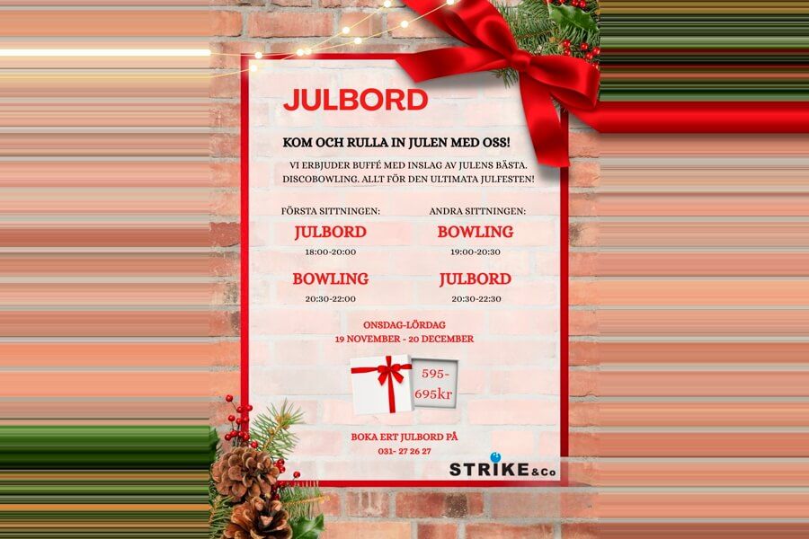 Julbord och discobowling på Strike Bowling